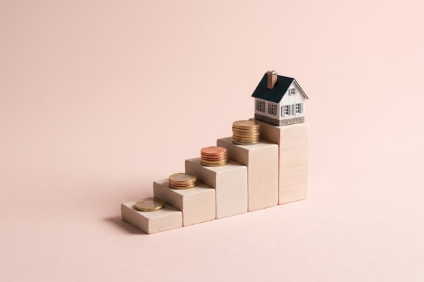 Une maison sur des escaliers